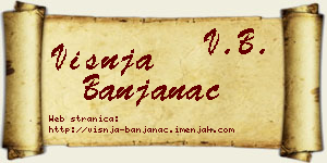 Višnja Banjanac vizit kartica